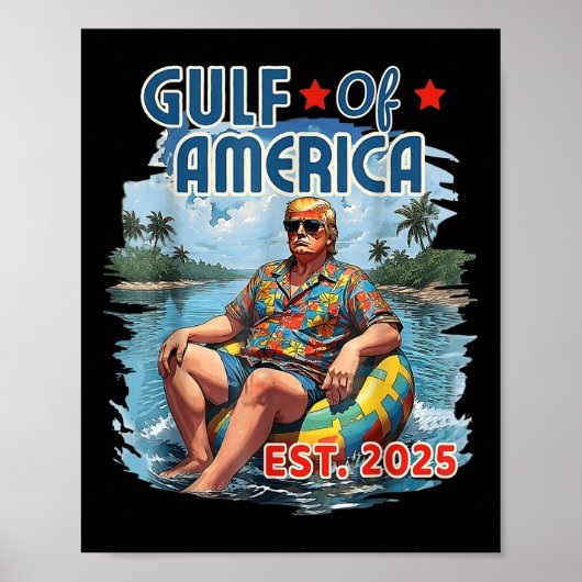 Grappig Trump Shirt Golf van Amerika EST 2025 Poster (Voorkant)