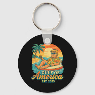 Grappig Trump Shirt Golf van Amerika EST 2025 Sleutelhanger