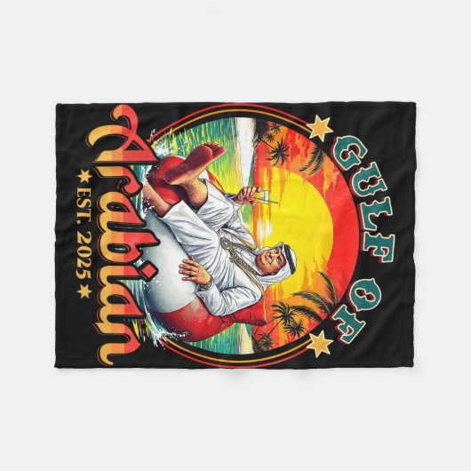 Grappig Trump Shirt Golf van Arabische EST 2025 Gr Fleece Deken (Voorkant (Horizontaal))