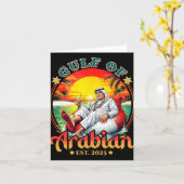 Grappig Trump Shirt Golf van Arabische EST 2025 Gr Kaart (Gele Bloem)