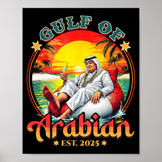 Grappig Trump Shirt Golf van Arabische EST 2025 Gr Poster (Voorkant)