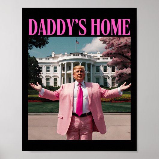 Grappig Trump Shirt Home Mannen Vrouwen Poster (Voorkant)