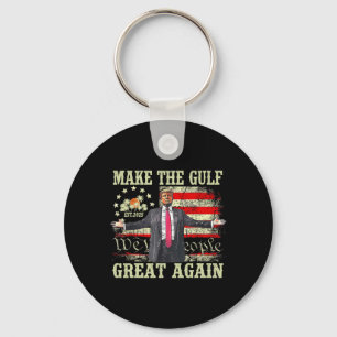 Grappig Trump Shirt Maak De Golf Groot Again Trump Sleutelhanger