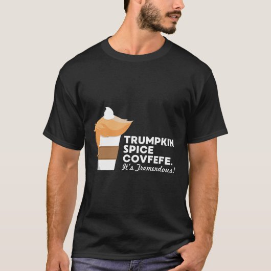 Grappig Trump Shirt Trumpkin Spice Covfefe (Voorkant)