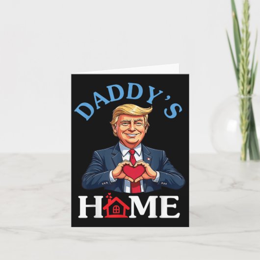 Grappig Trump Style Heart Hands Daddy's Home Fathe Kaart (Voorkant)