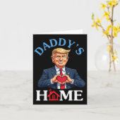 Grappig Trump Style Heart Hands Daddy's Home Fathe Kaart (Gele Bloem)