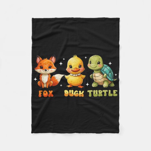Grappig Trump Subtle Fox Duck Schildpad Leuk Dier Fleece Deken (Voorkant)