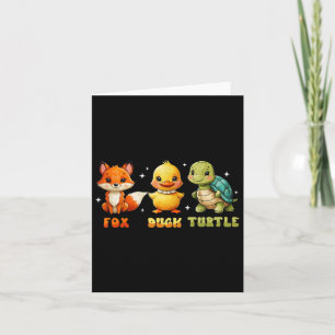 Grappig Trump Subtle Fox Duck Schildpad Leuk Dier Kaart