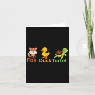 Grappig Trump Subtle Fox Duck Schildpad Leuk Dier  Kaart