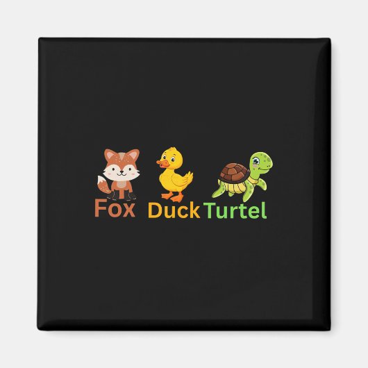 Grappig Trump Subtle Fox Duck Schildpad Leuk Dier  Magneet (Voorkant)