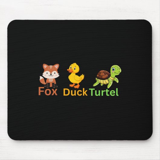 Grappig Trump Subtle Fox Duck Schildpad Leuk Dier  Muismat (Voorkant)