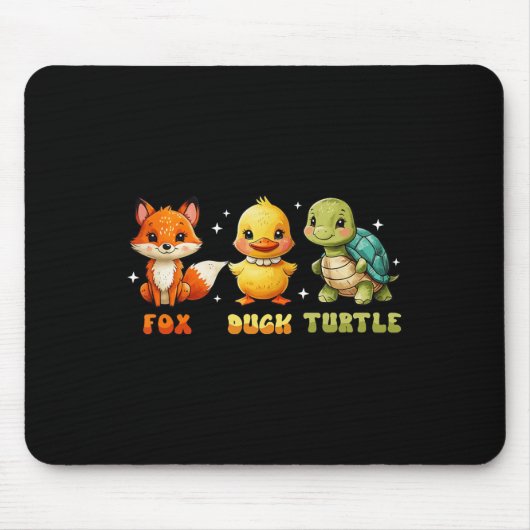 Grappig Trump Subtle Fox Duck Schildpad Leuk Dier  Muismat (Voorkant)