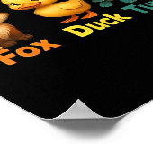 Grappig Trump Subtle Fox Duck Turtle Leuk Dier 2 Poster (Hoek)