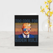 Grappig Trump te cool voor Biden Rule Kaart (Gele Bloem)