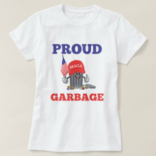 Grappig Trump trots MAGA Cartoon Garbage American T-shirt