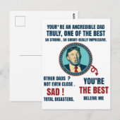 Grappig trump vaderdag cadeau briefkaart (Voorkant / Achterkant)