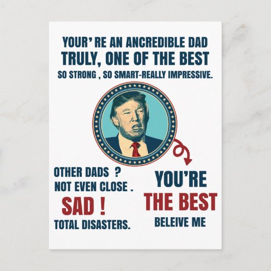 Grappig trump vaderdag cadeau briefkaart (Voorkant)