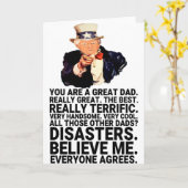 Grappig Trump-Vaderdag Kaart (Gele Bloem)