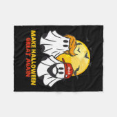 Grappig Trump Vance Ghost Mega Pet Maak Halloween Fleece Deken (Voorkant (Horizontaal))