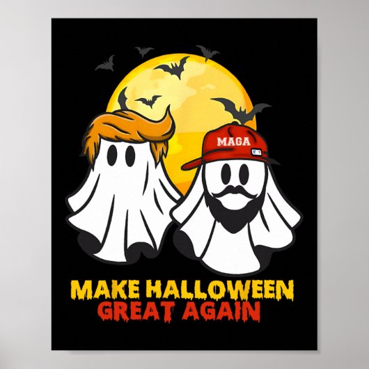 Grappig Trump Vance Ghost Mega Pet Maak Halloween  Poster (Voorkant)
