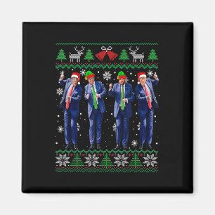 Grappig Trump Vance Kennedy Elon Dancing Santa Cla Magneet