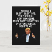 Grappig Trump verjaardagscadeau voor vader en vade Kaart (Gele Bloem)