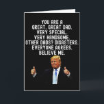 Grappig Trump verjaardagscadeau voor vader en vade Kaart<br><div class="desc">Grappig Trump Vaderdag & verjaardagscadeau voor papa,  perfect cadeau voor verjaardag en Vaderdag. Cadeau voor papa. Personaliseer je eigen boodschap!</div>