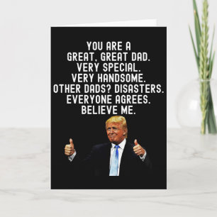 Grappig Trump verjaardagscadeau voor vader en vade Kaart