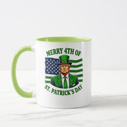 Grappig Trump vrolijk 4e van St Patricks Day Mok (Links)