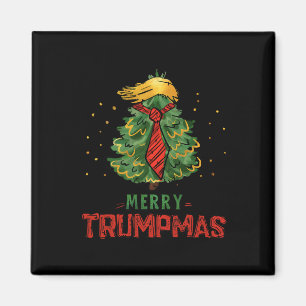 Grappig Trump Vrolijk Trumpmas Kerstboom Kerstboom Magneet