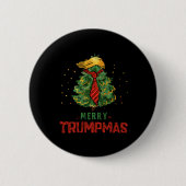 Grappig Trump Vrolijk Trumpmas Kerstboom Kerstboom Ronde Button 5,7 Cm (Voorkant)