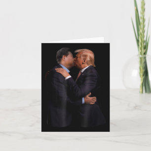 Grappig Trump VS President en China President Kiss Kaart