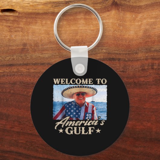 Grappig Trump welkom in Amerika Golf, Golf van Ame Sleutelhanger (Voorkant)