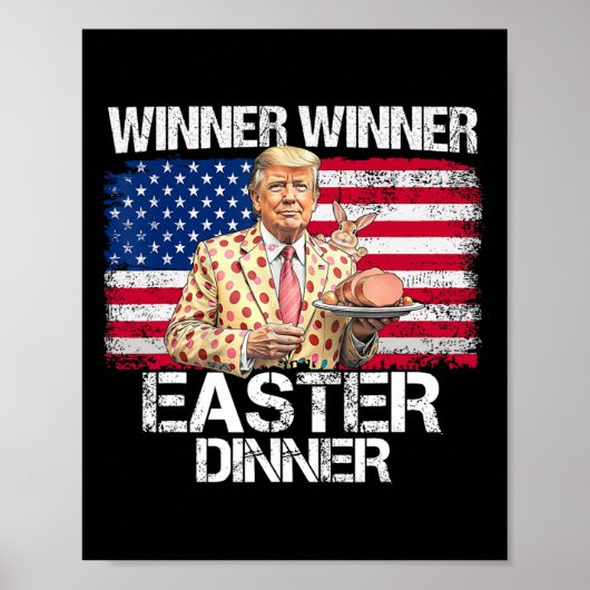 Grappig Trump Winnaar Pasen Diner Paasdag Poster (Voorkant)