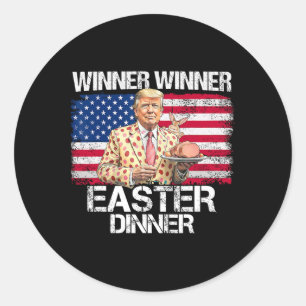Grappig Trump Winnaar Pasen Diner Paasdag Ronde Sticker