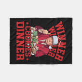 Grappig Trump Winner Cookies Diner Vrolijk Chr Fleece Deken (Voorkant (Horizontaal))