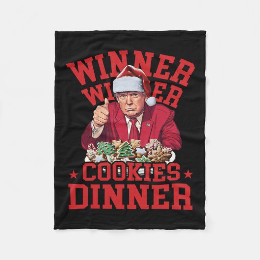 Grappig Trump Winner Cookies Diner Vrolijk Chr Fleece Deken (Voorkant)