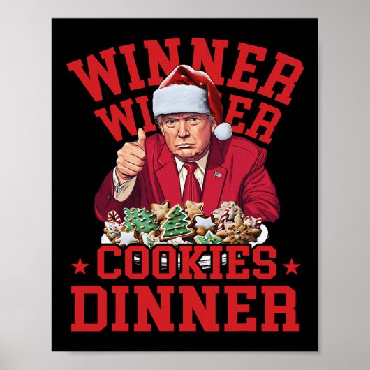 Grappig Trump Winner Cookies Diner Vrolijk Chr Poster (Voorkant)