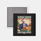 Grappig Trump Winner Kerstdiner Magneet (Voorkant / Achterkant)