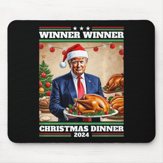 Grappig Trump Winner Kerstdiner Muismat (Voorkant)
