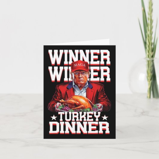 Grappig Trump Winner Turkije Diner Thanksgiving Da Kaart (Voorkant)