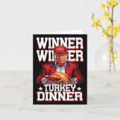 Grappig Trump Winner Turkije Diner Thanksgiving Da Kaart (Gele Bloem)
