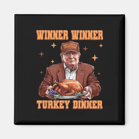 Grappig Trump Winner Turkije Diner Thanksgiving Da Magneet (Voorkant)