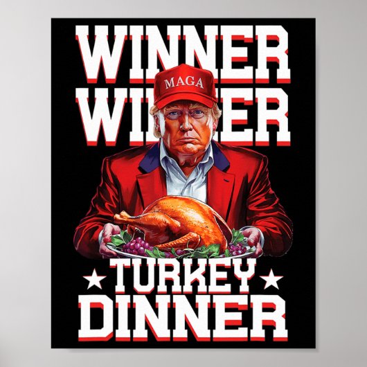 Grappig Trump Winner Turkije Diner Thanksgiving Da Poster (Voorkant)