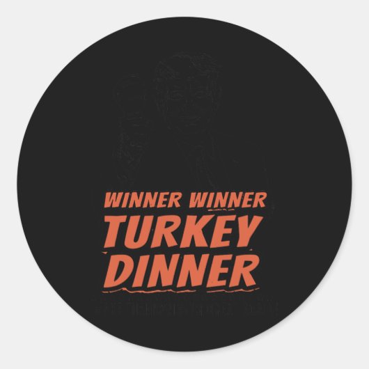 Grappig Trump Winner Turkije Diner Thanksgiving Da Ronde Sticker (Voorkant)