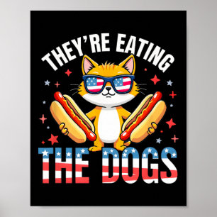 Grappig Trump, ze eten de honden en de katten Poster