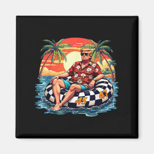 Grappig Trump Zomer 2025 Strand Tropisch Grappig T Magneet