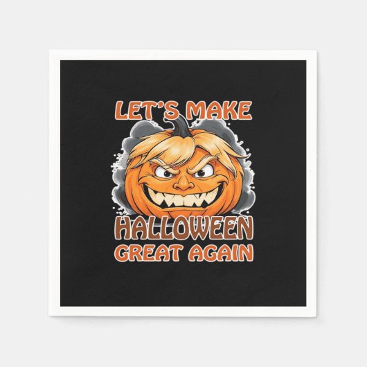 Grappig Trumpkin - Laten we Halloween weer geweldi Servet (Voorkant)
