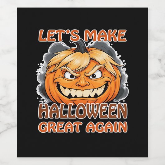 Grappig Trumpkin - Laten we Halloween weer geweldi Wijn Etiket (Enkel label)