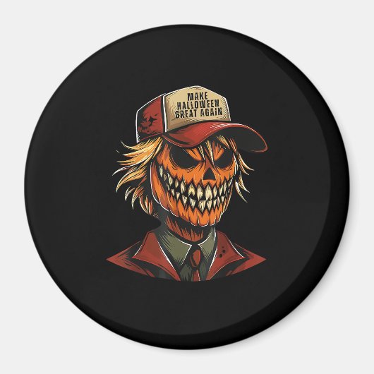 Grappig Trumpkin Pumpkin Skeleton Maak Halloween G Magneet (Voorkant)